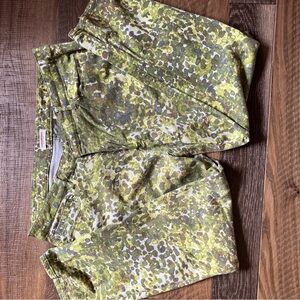 Green/Browns Patterned Stretch Jean Capris from Coldwater Creek